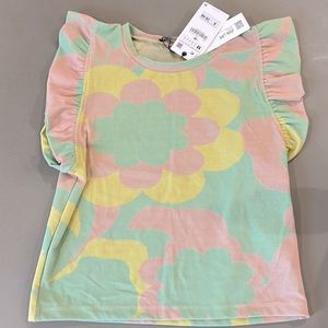 Zara ruffle sleeve Top